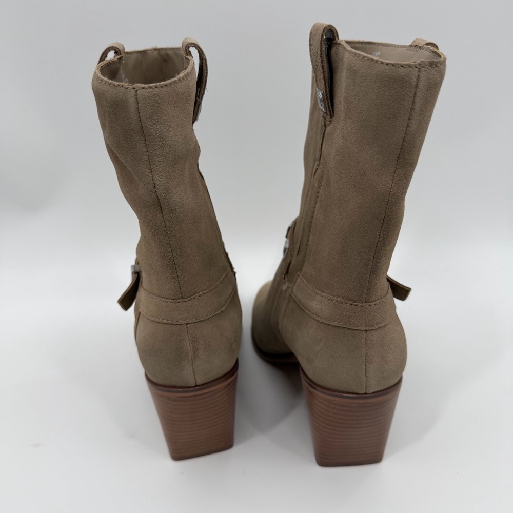 Lucky Brand Sogn Buckled Block-Heel Western Boots - Picture 4 of 9